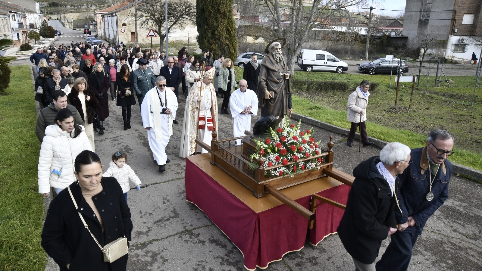 Procesión de San Antón en la parroquia de Santa Marina