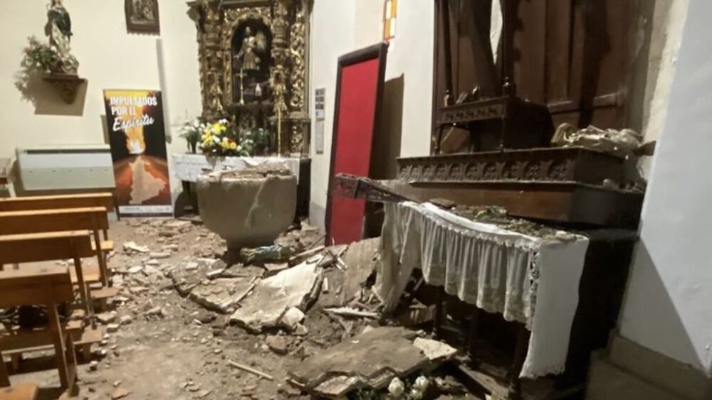 Estado iglesia de La Fuente de San Esteban. 