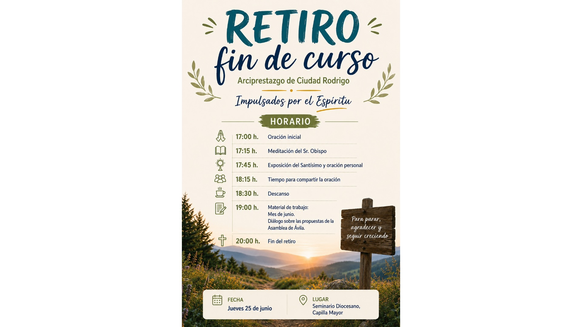 Retiro de fin de curso del Arciprestazgo de Ciudad Rodrigo